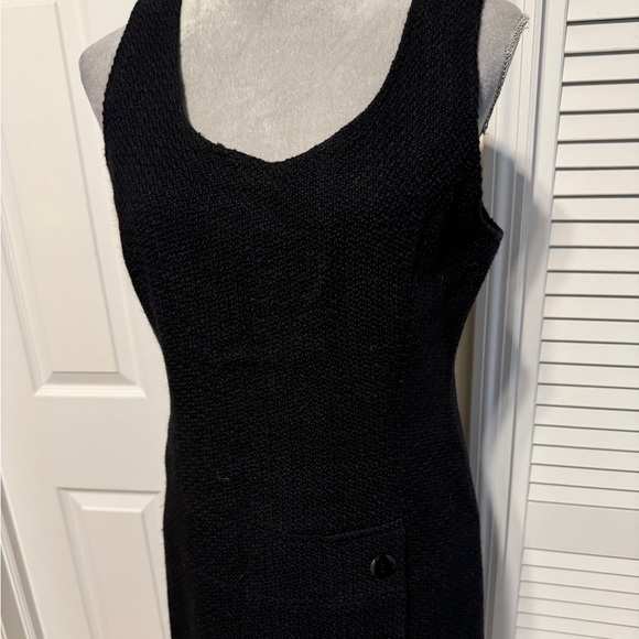 Yves Cossette Depeche Mode Wool Blend Textured Button Shift Dress size 8 - Picture 2 of 14